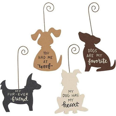 4 Set My Dog is My Favorite Wooden Ornaments - The Fox Decor